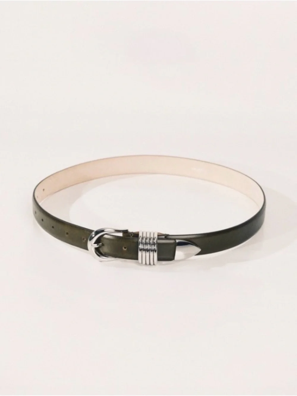 NWT Dehanche Hollyhock Belt - Khaki Green & Silver size XL